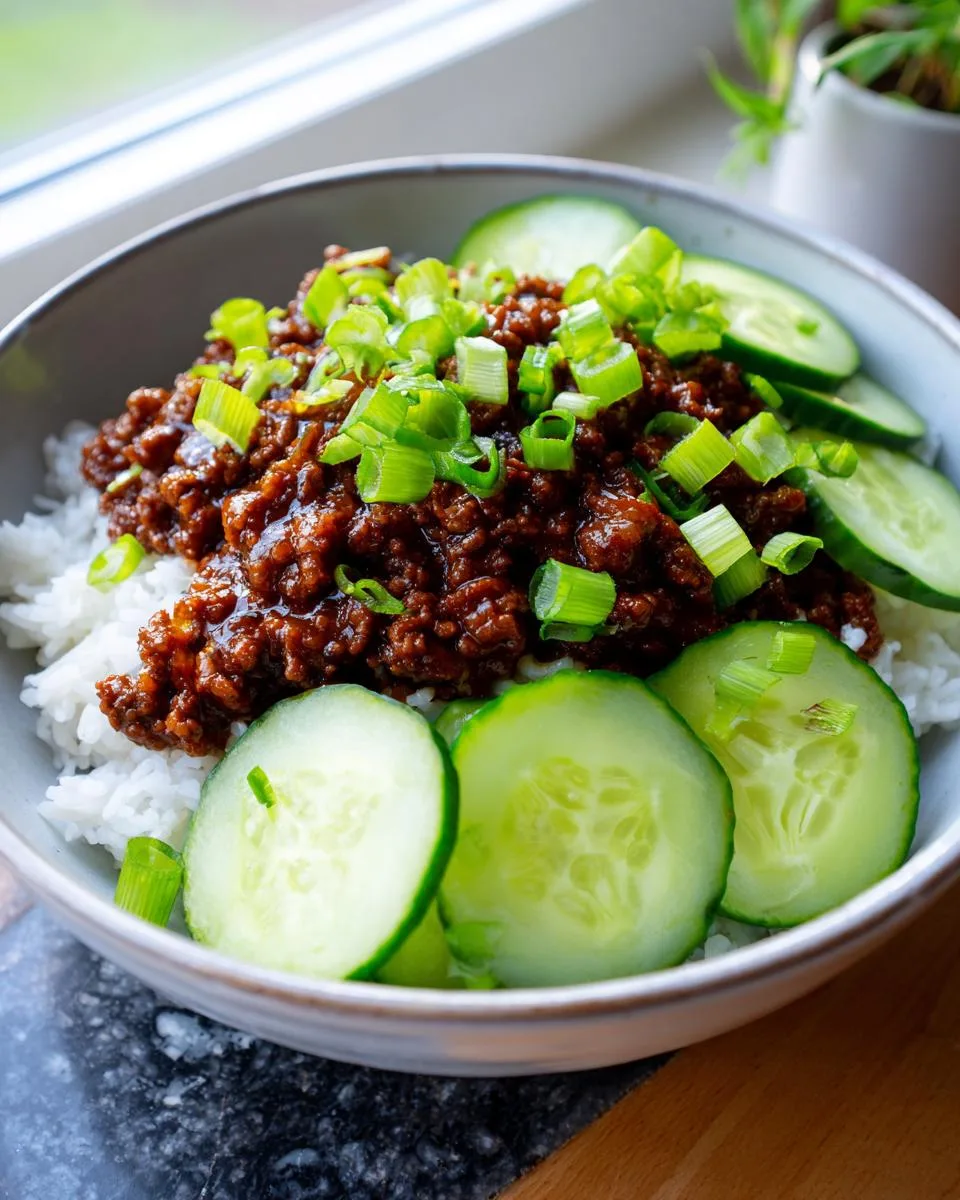 Quick Korean Ground Beef Bowls - detail 3