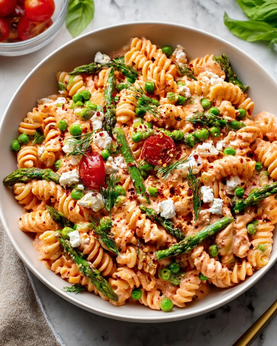 Roasted Pepper Cottage Cheese Pasta - detail 3