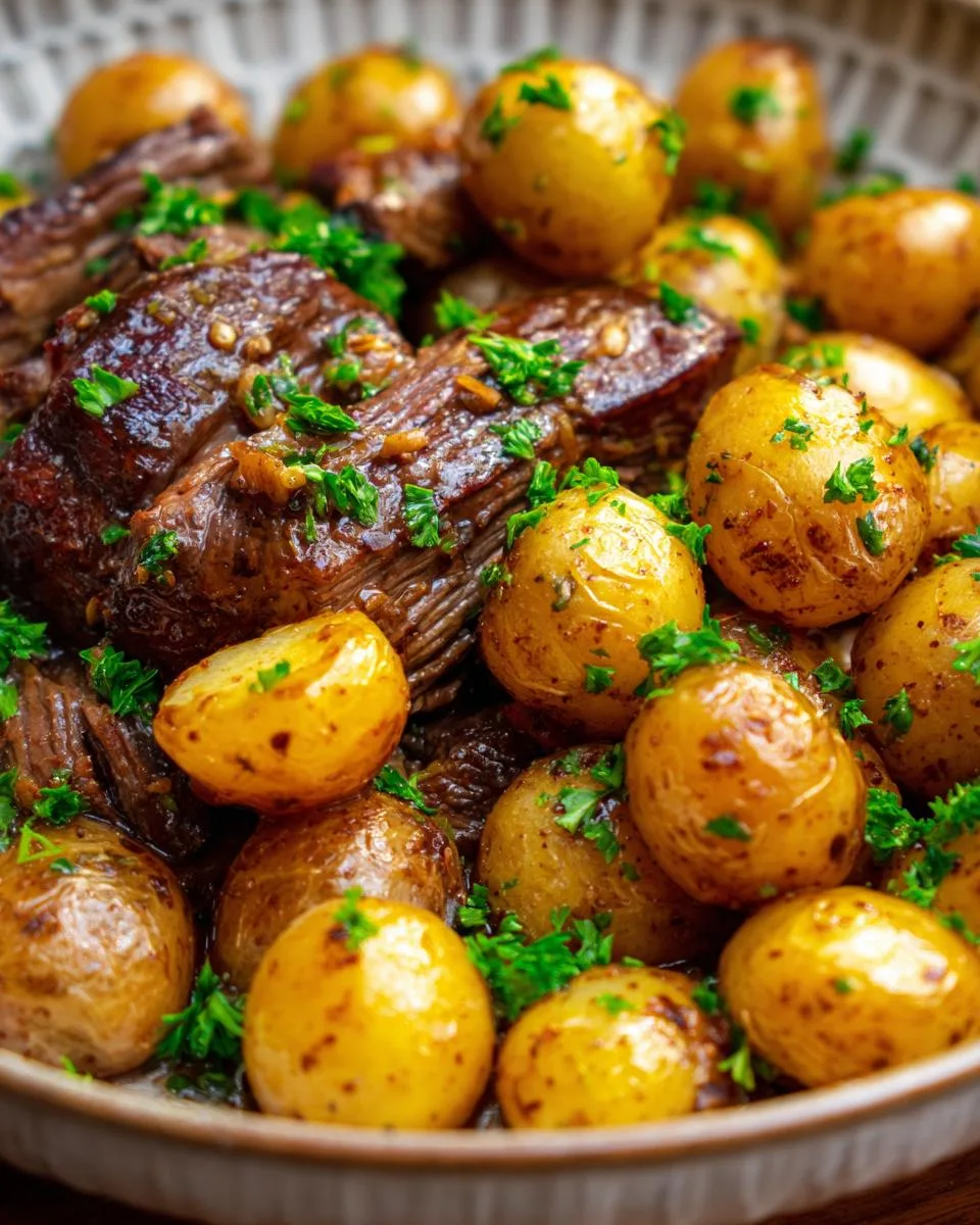 Slow Cooker Garlic Butter Beef - detail 1