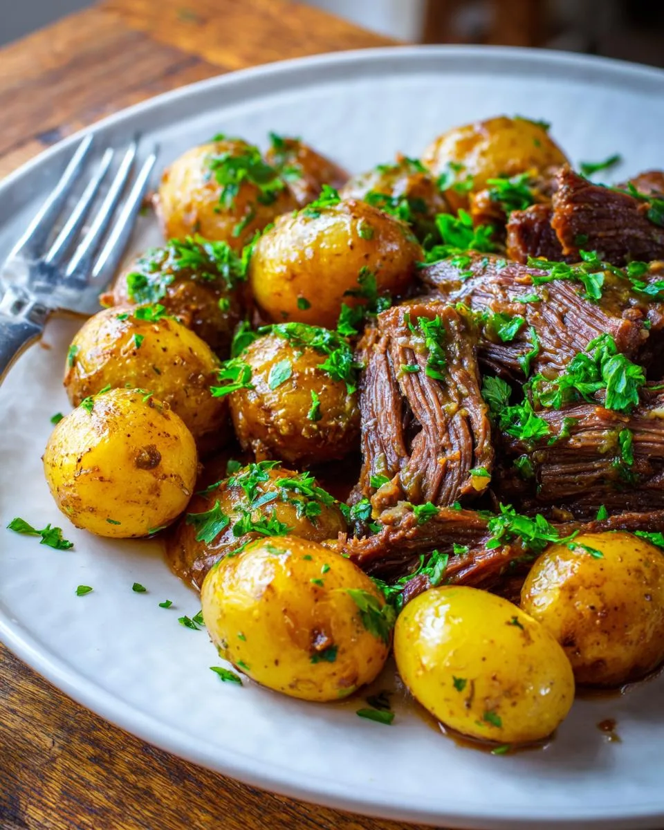 Slow Cooker Garlic Butter Beef - detail 3