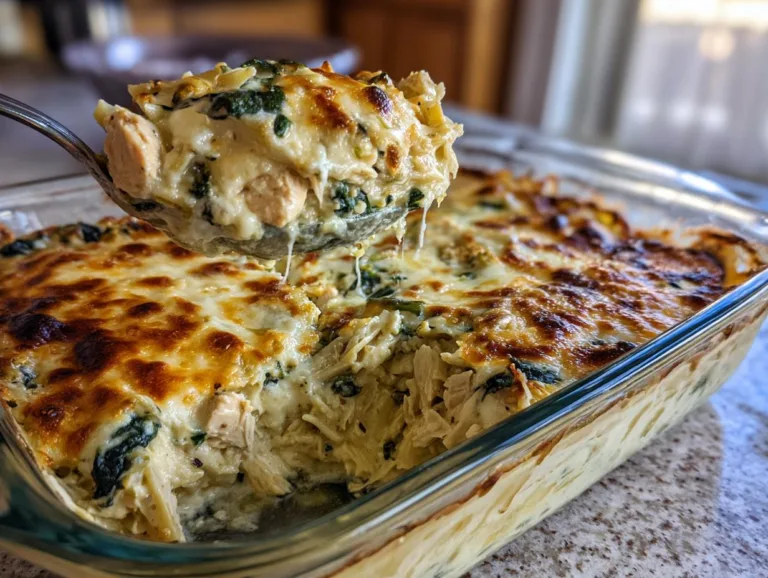 Spinach Artichoke Chicken Casserole