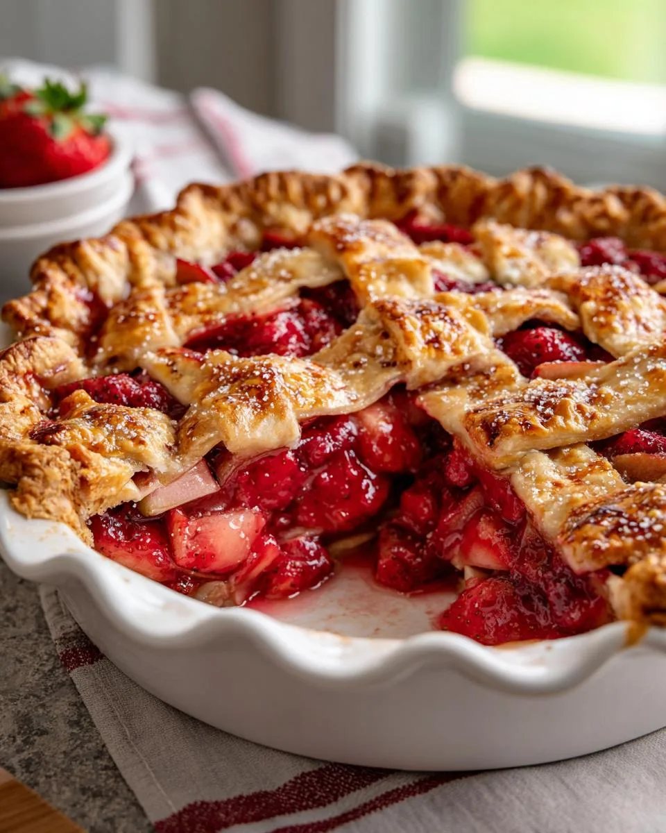 Strawberry Rhubarb Pie Recipe - detail 1