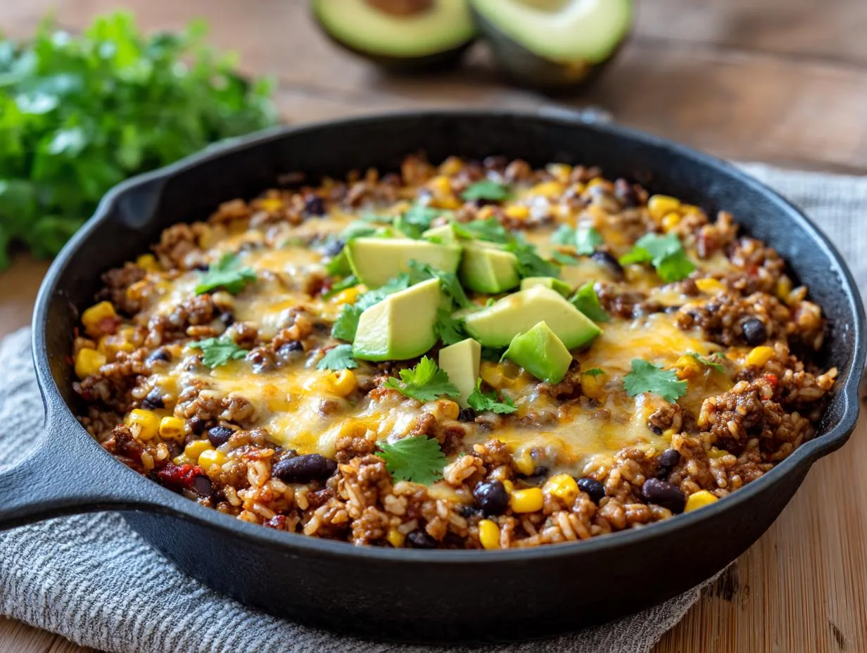 30-Minute Taco Rice Skillet Your Family Will Devour
