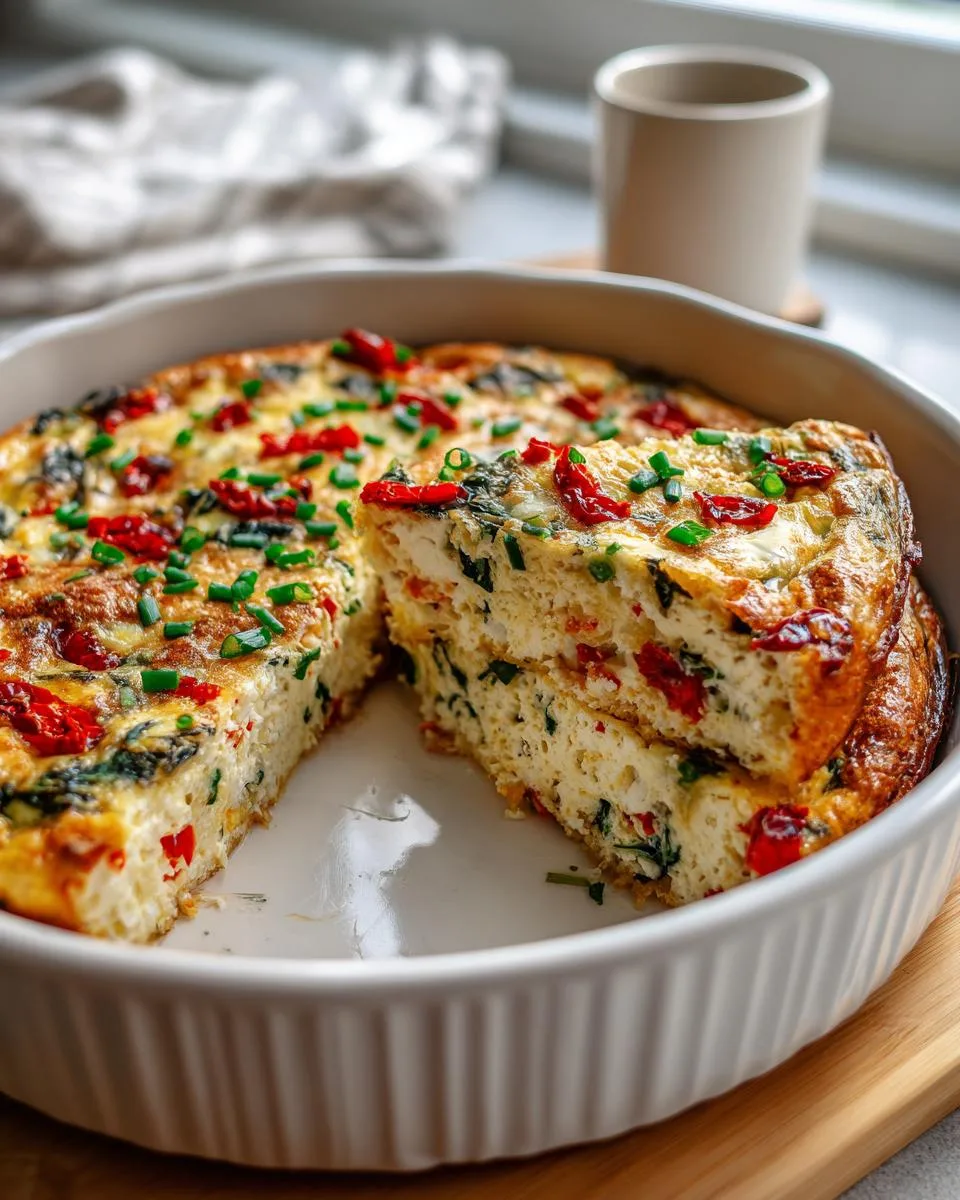 baked cottage cheese eggs - detail 1