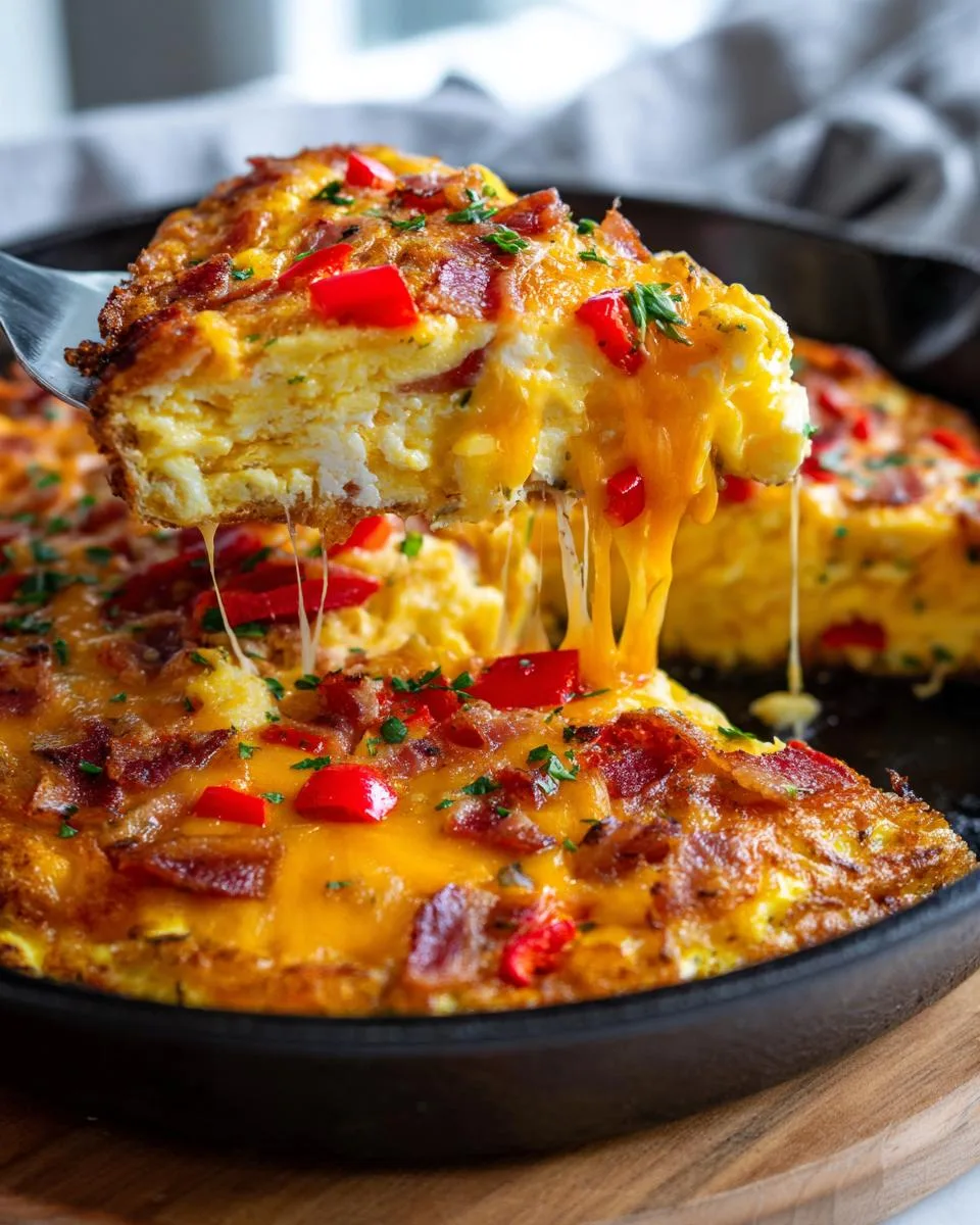 breakfast pizza with scrambled eggs - detail 3