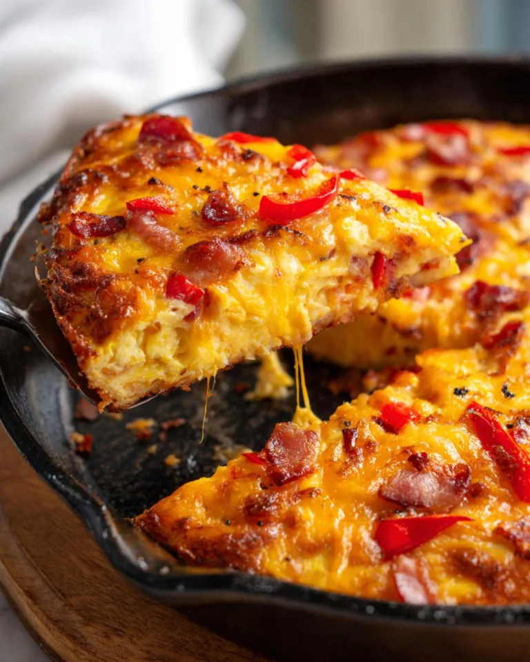 breakfast pizza with scrambled eggs