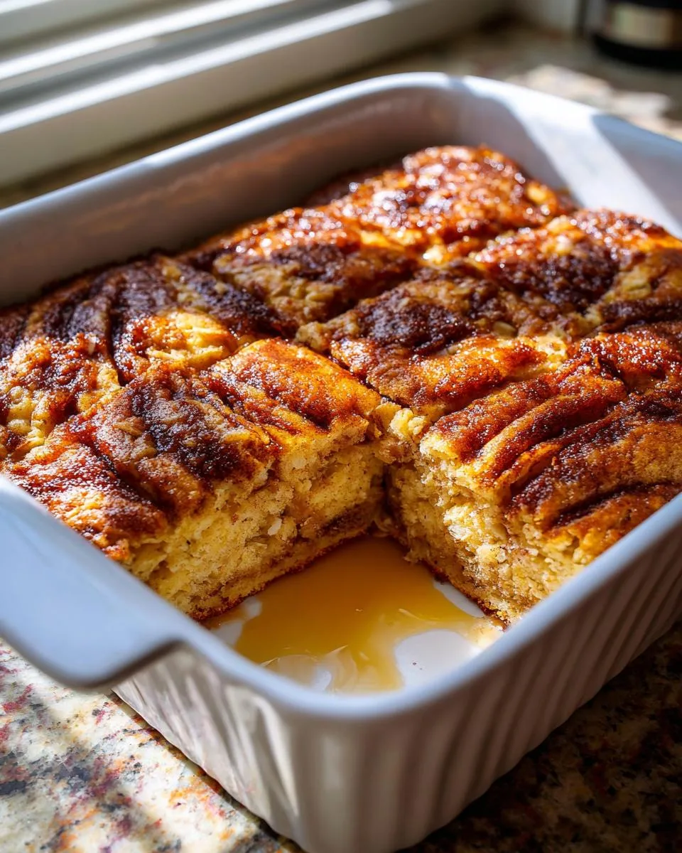cinnamon roll baked oatmeal square - detail 2