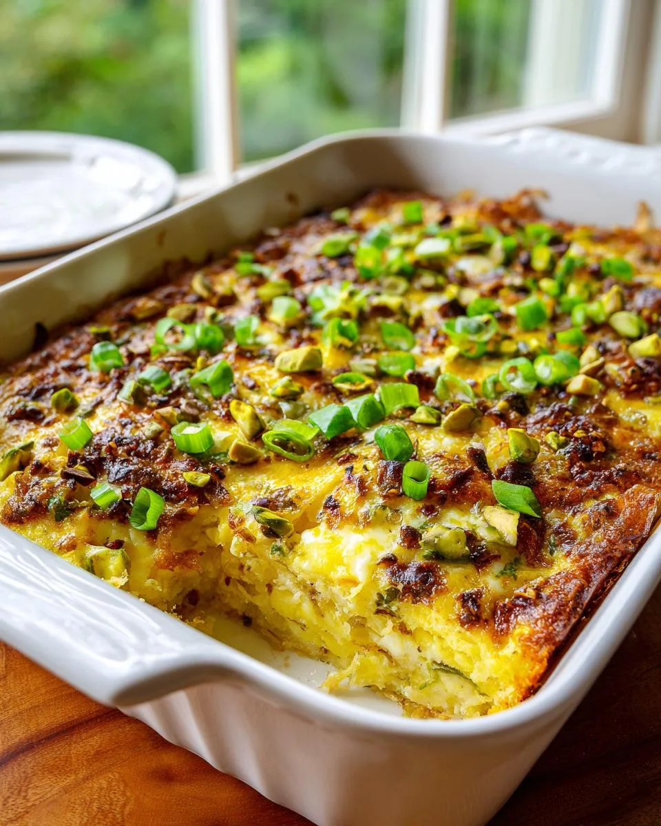 classic breakfast hashbrown casserole - detail 1