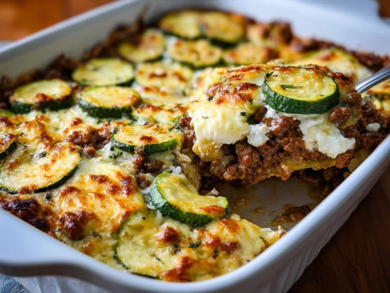 cottage cheese Ground Beef Zucchini Bake