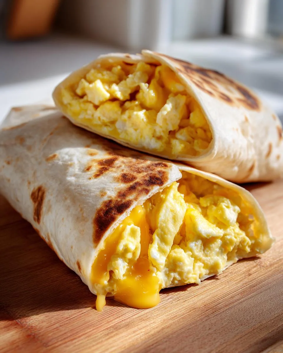 egg cheese breakfast wraps - detail 1
