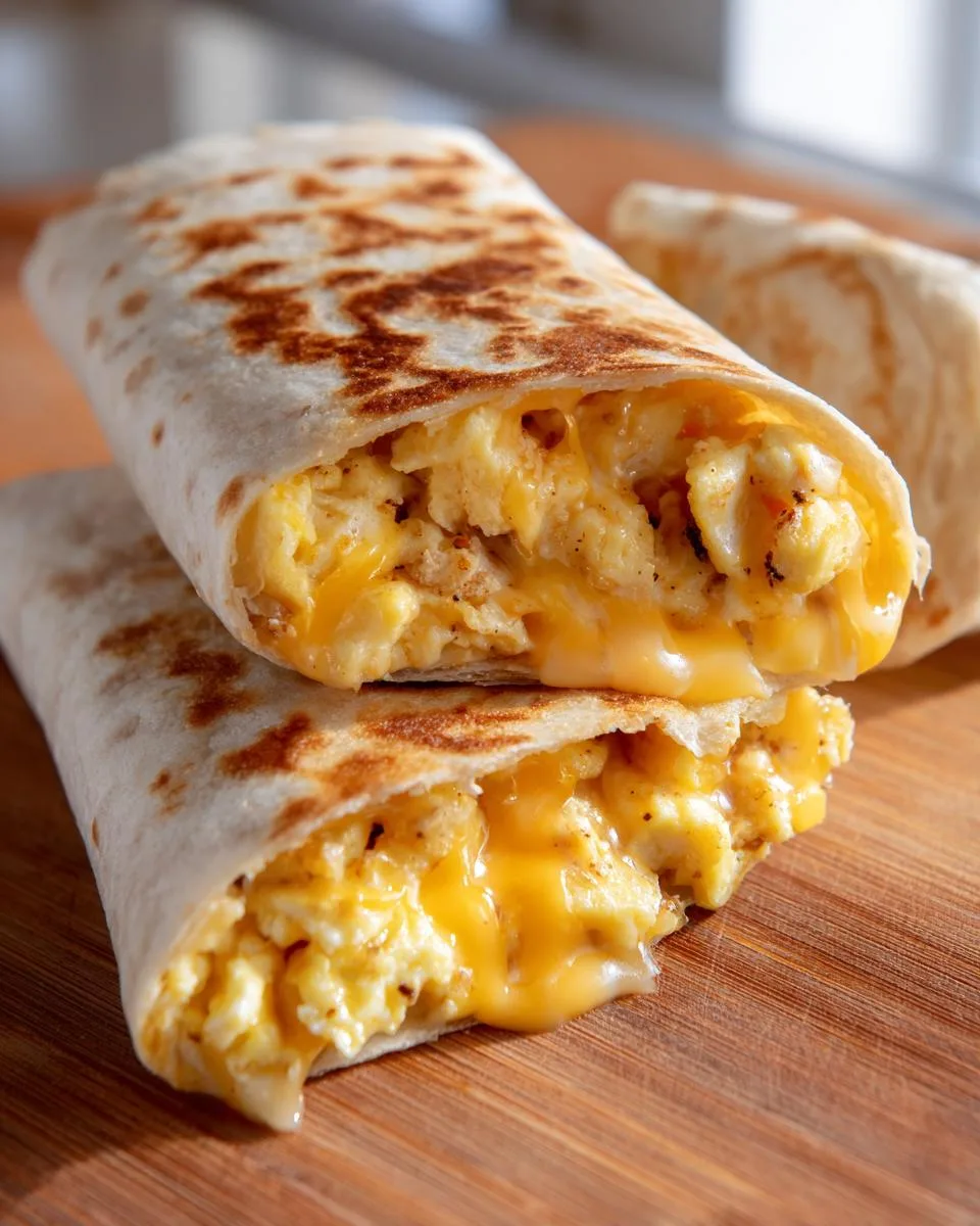 egg cheese breakfast wraps - detail 2