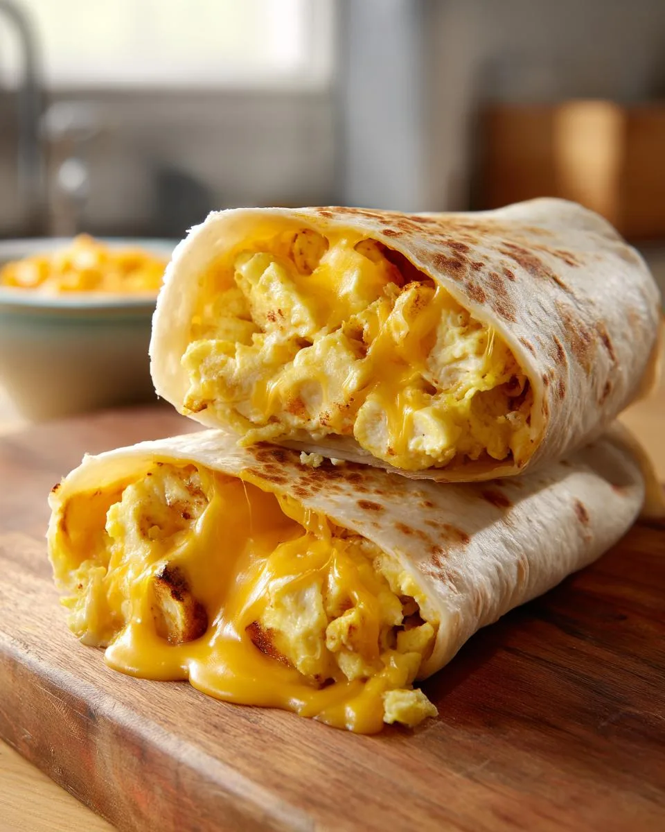 egg cheese breakfast wraps - detail 3