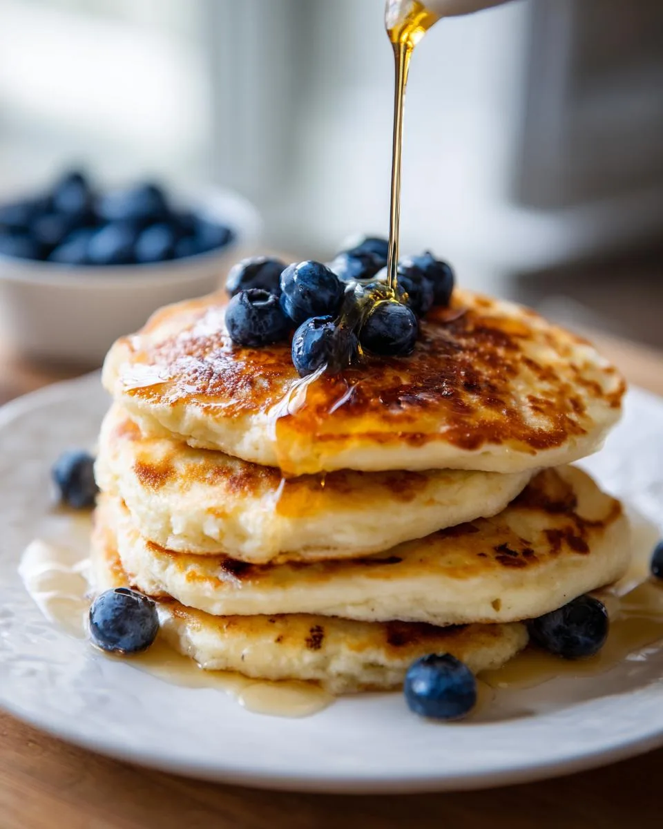 light airy greek yogurt pancakes - detail 1