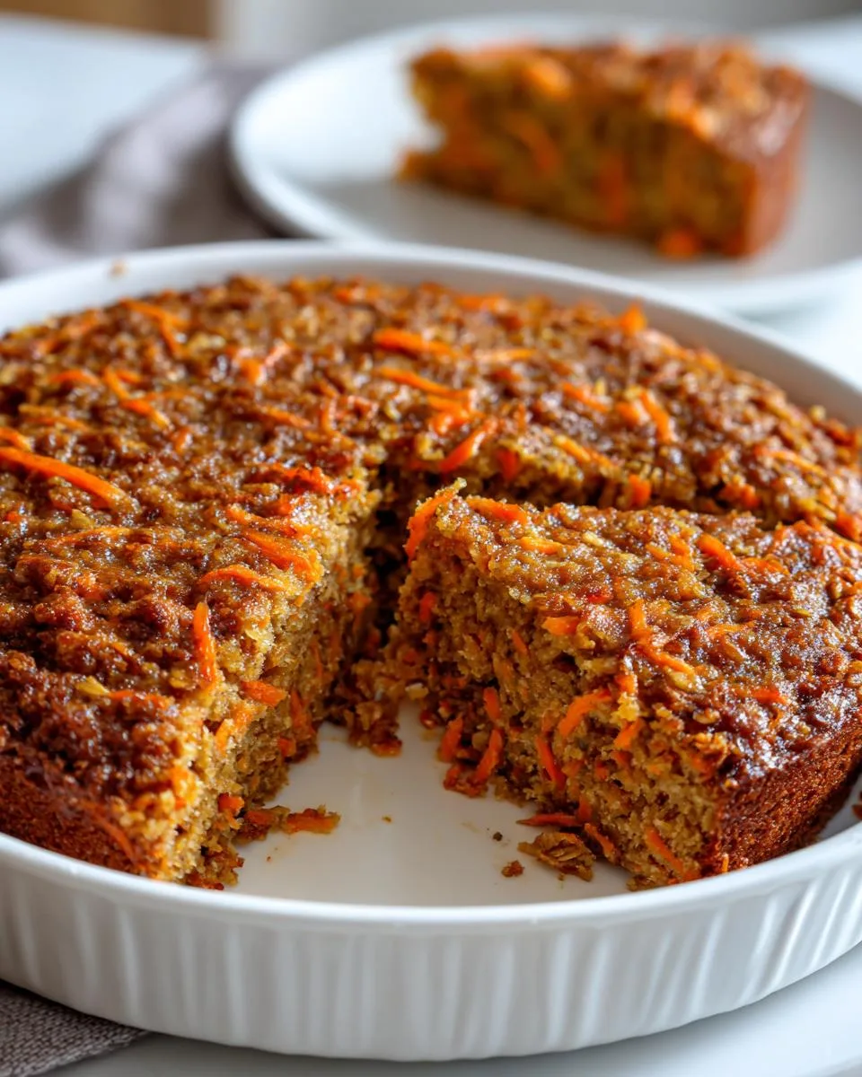 oatmeal carrot cake - detail 1