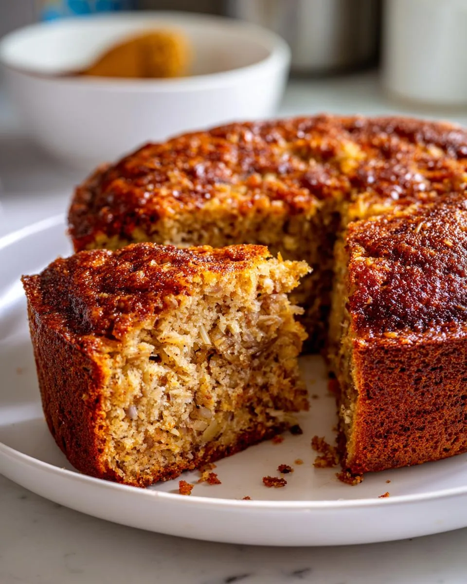 oatmeal carrot cake - detail 2