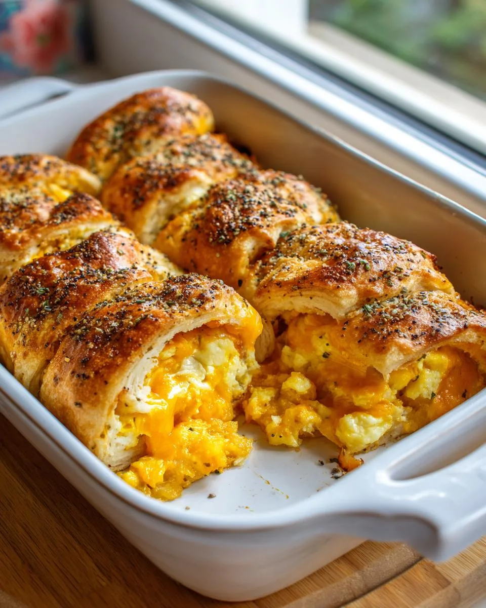 sausage egg breakfast roll-ups - detail 1