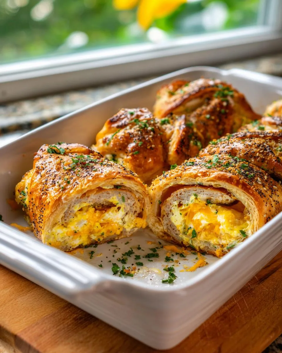 sausage egg breakfast roll-ups - detail 3