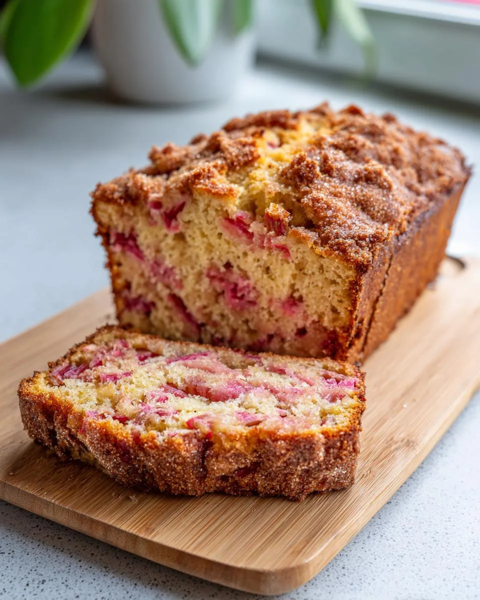 Buttermilk Rhubarb Bread Loaf - detail 2