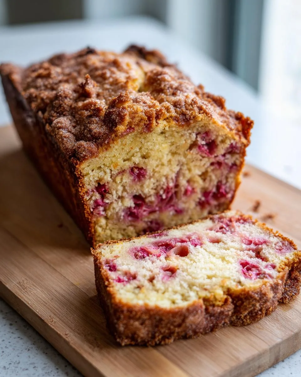 Buttermilk Rhubarb Bread Loaf - detail 3