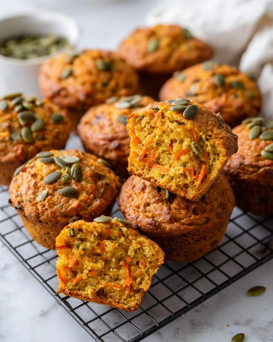 Carrot Cake Muffins with Pumpkin Seeds - detail 1