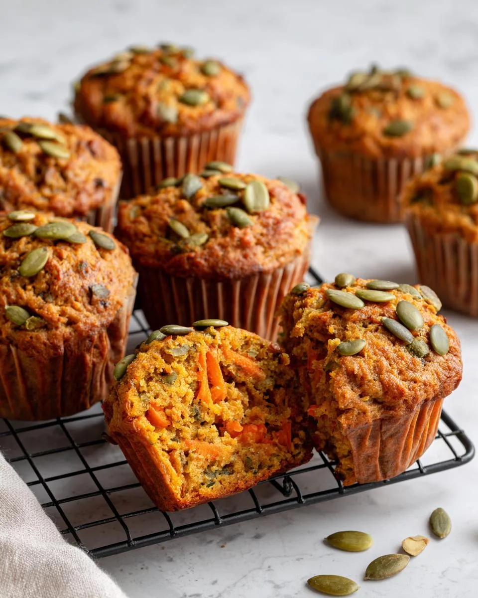 Carrot Cake Muffins with Pumpkin Seeds - detail 2