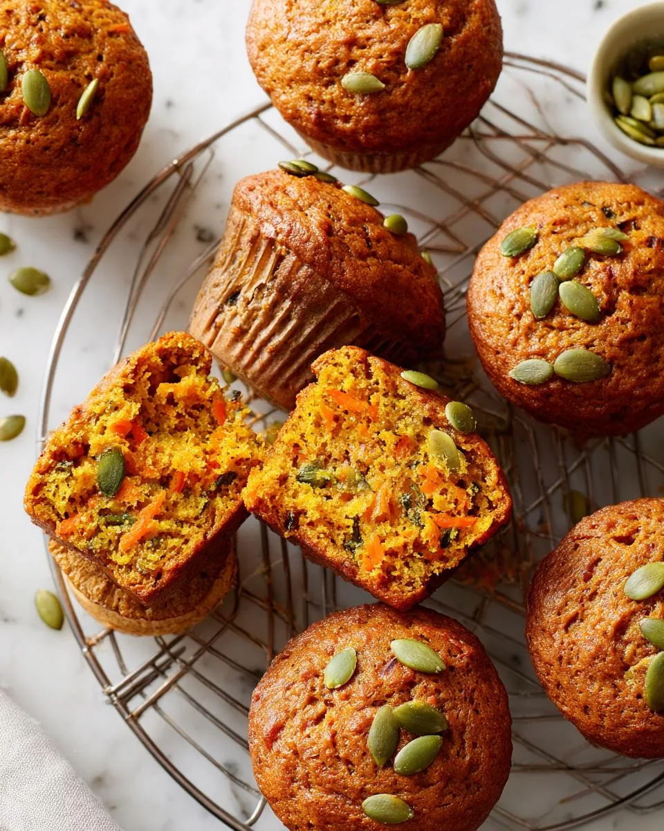 Carrot Cake Muffins with Pumpkin Seeds - detail 3