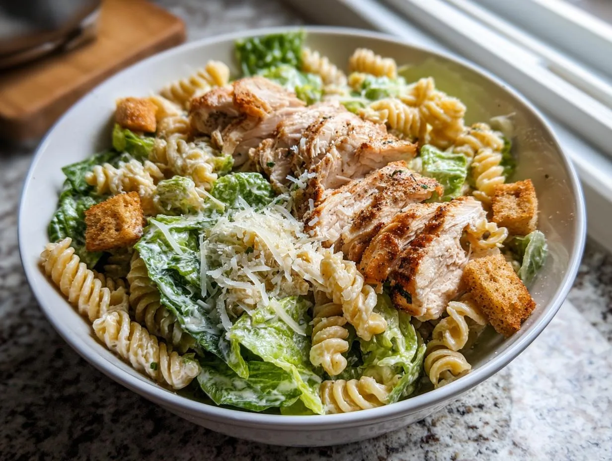 Cottage Cheese Caesar Pasta Salad With 42g Protein