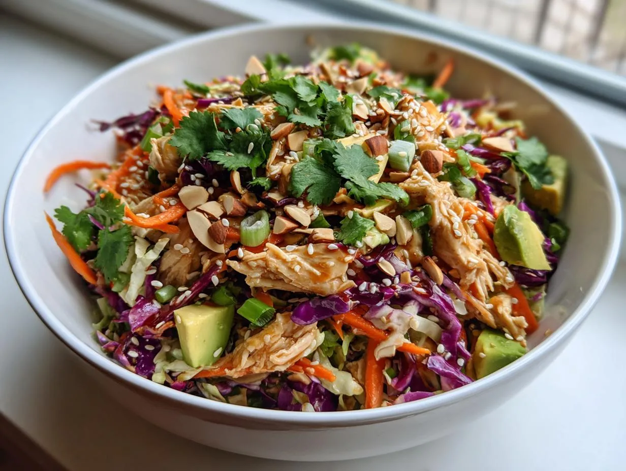 Crunchy Asian Sesame Chicken Salad Ready in 15 Minutes