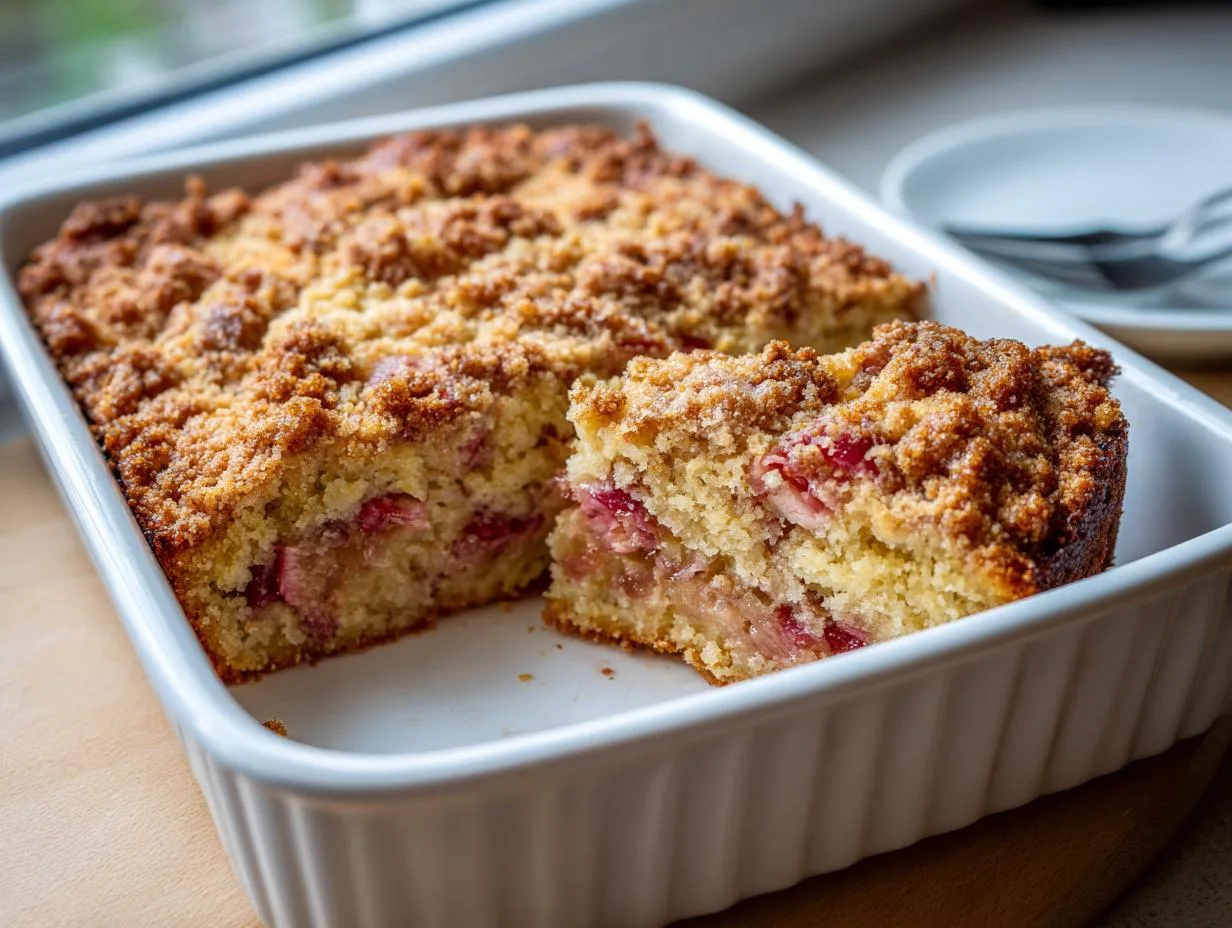 Easy Moist Rhubarb Cake Recipe Ready in 45 Minutes