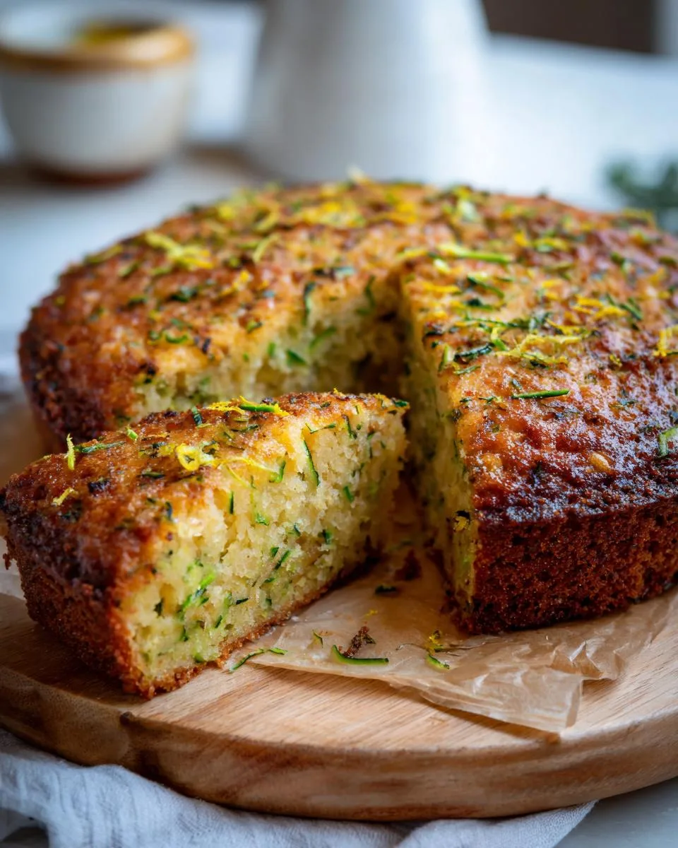 Flourless Lemon Zucchini Cake - detail 2