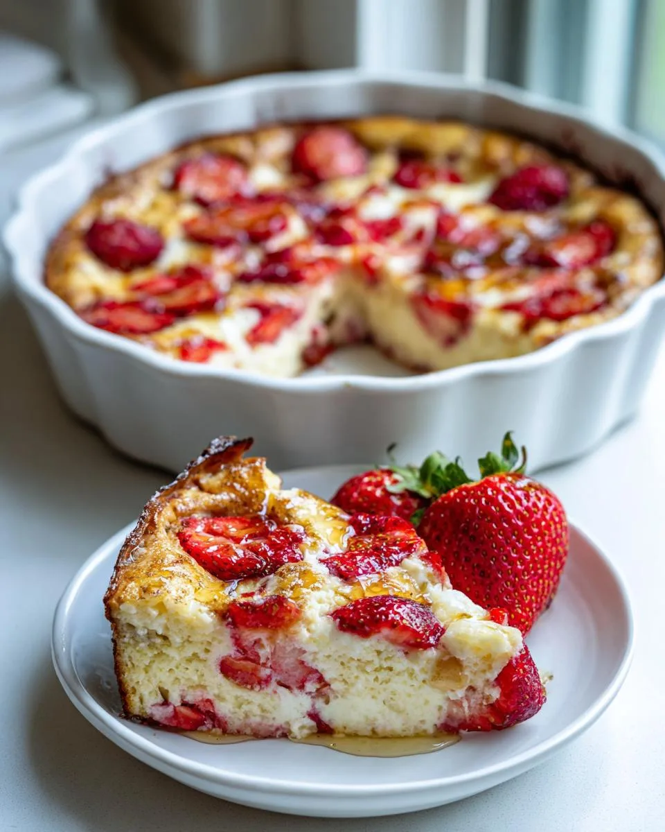 Flourless Protein Strawberry Shortcake Bake - detail 1