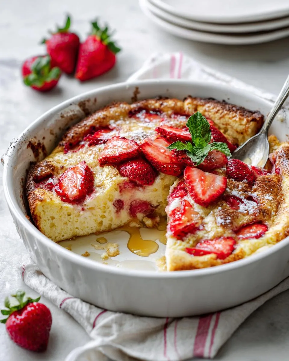 Flourless Protein Strawberry Shortcake Bake - detail 2
