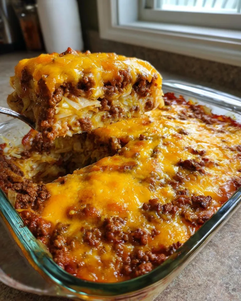 Ground Beef Cabbage Stir-fry Casserole