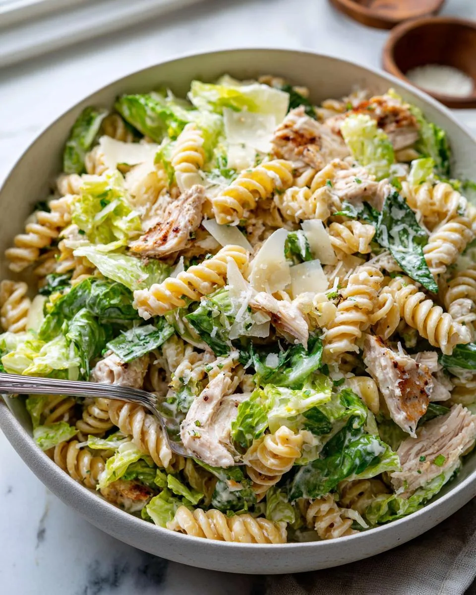 High Protein Caesar Pasta Salad - detail 1