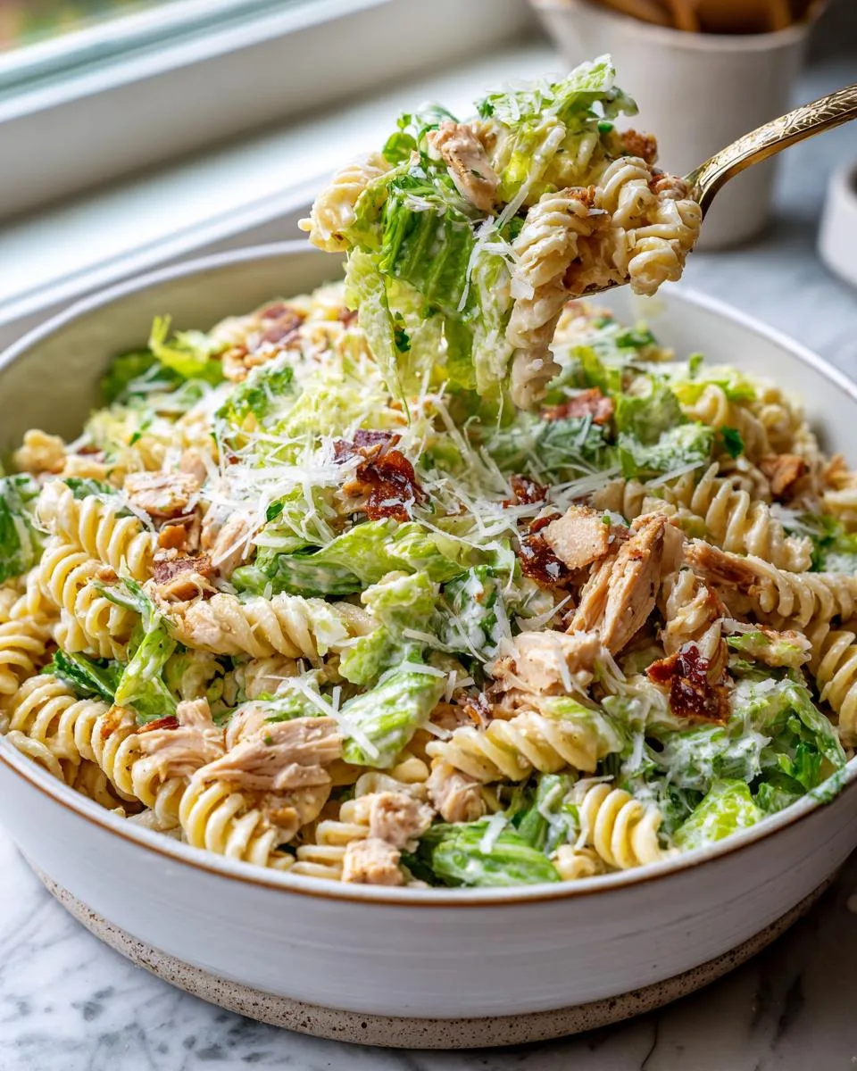 High Protein Caesar Pasta Salad - detail 2