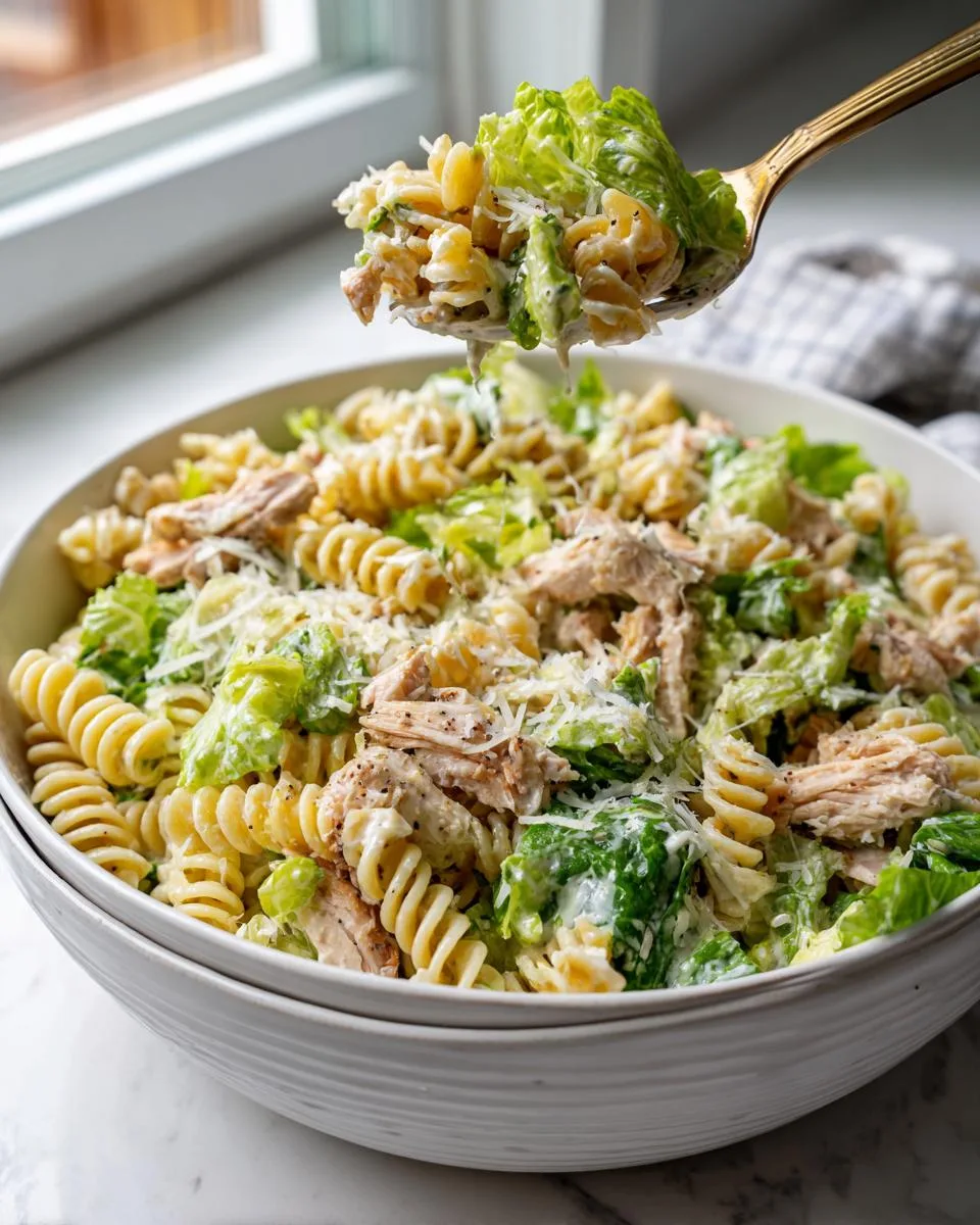 High Protein Caesar Pasta Salad - detail 3