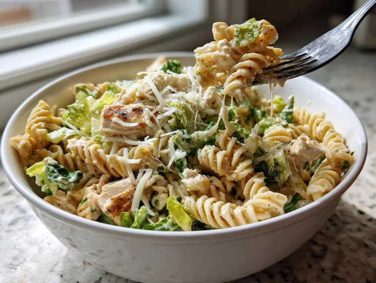 High Protein Caesar Pasta Salad