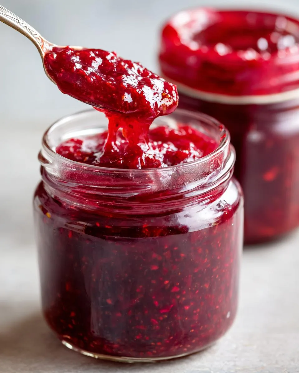 Homemade Strawberry Rhubarb Jam - detail 2