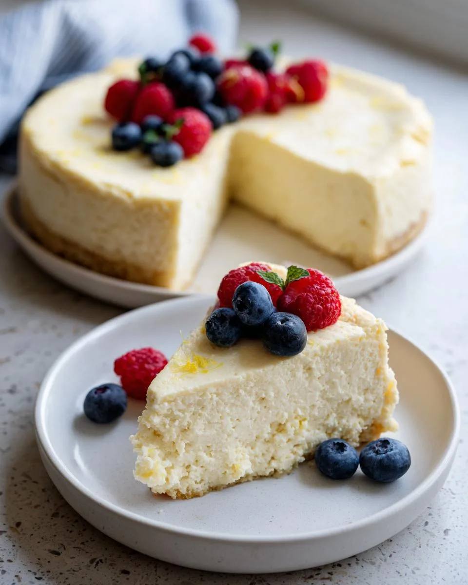 Lemon Vanilla Cottage Cheese Cake - detail 1