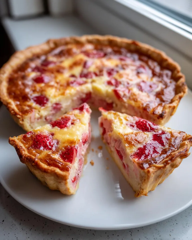 Strawberry Rhubarb Custard Pie Recipe