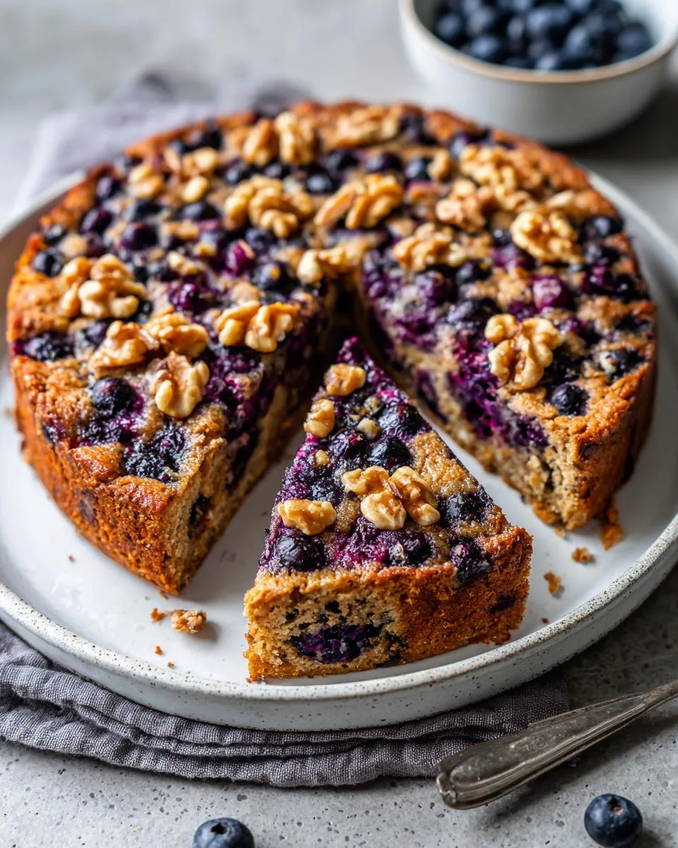 Sugar-Free Blueberry Oat Cake - detail 1