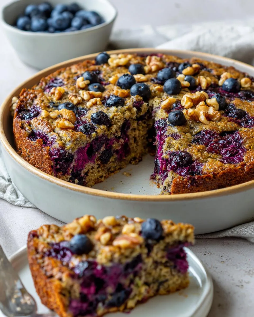 Sugar-Free Blueberry Oat Cake - detail 3