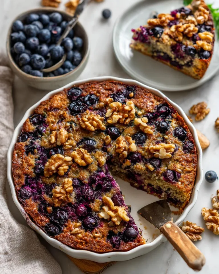 Sugar-Free Blueberry Oat Cake