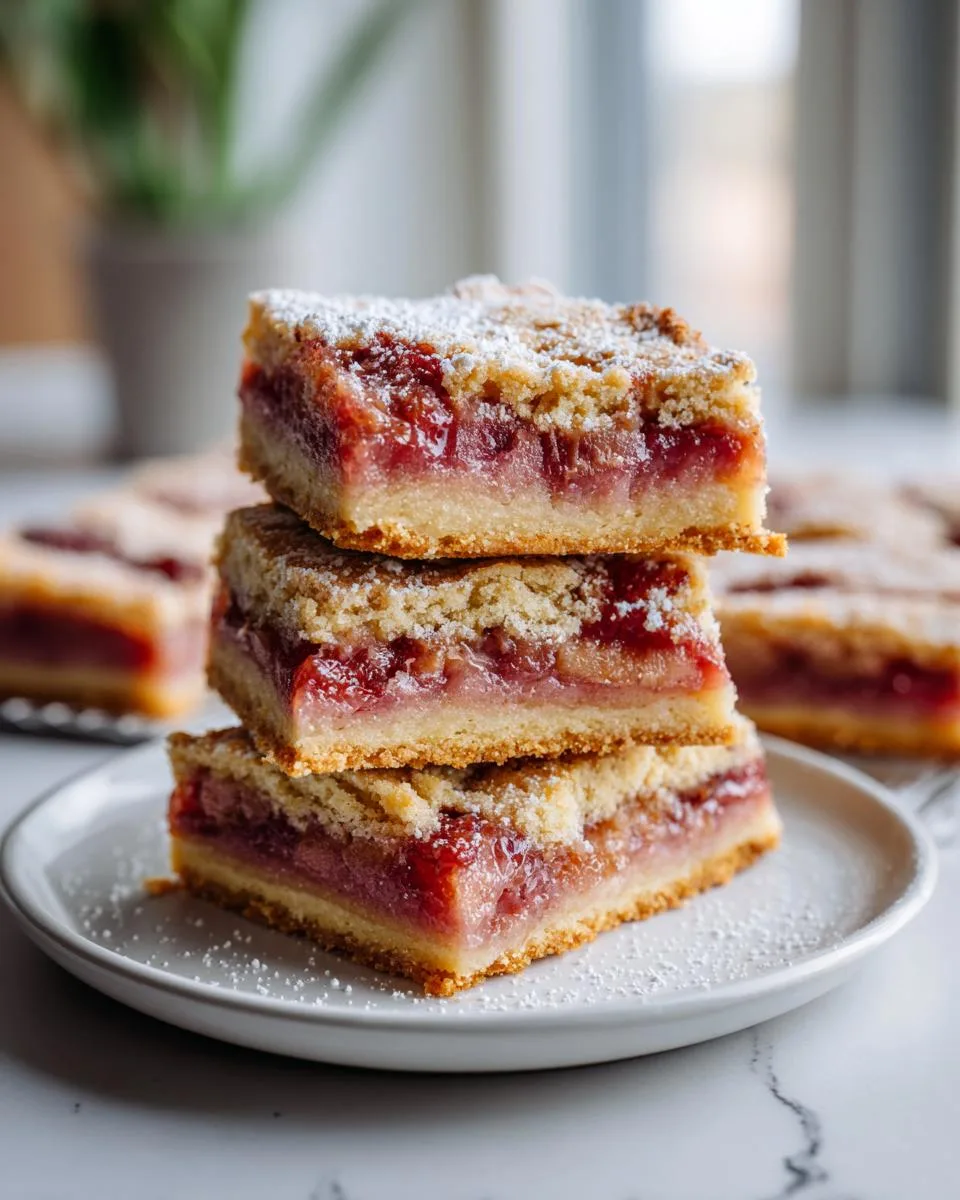 Tangy Rhubarb Bars Recipe - detail 2