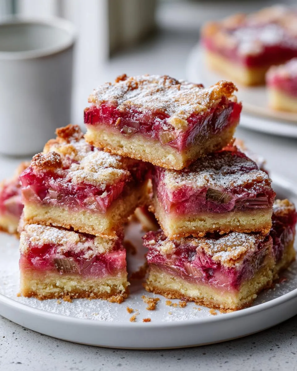Tangy Rhubarb Bars Recipe - detail 3