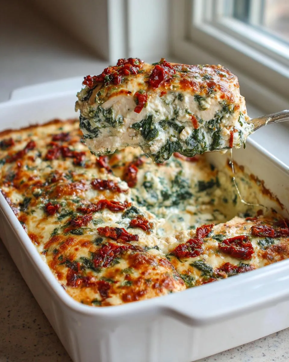 Tuscan Style Spinach Chicken Bake - detail 1