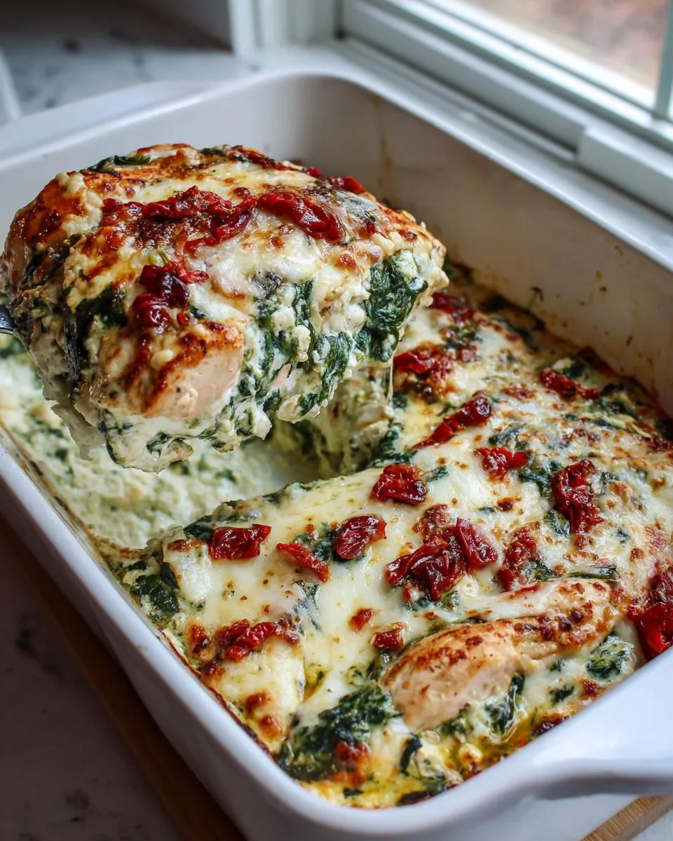 Tuscan Style Spinach Chicken Bake - detail 2