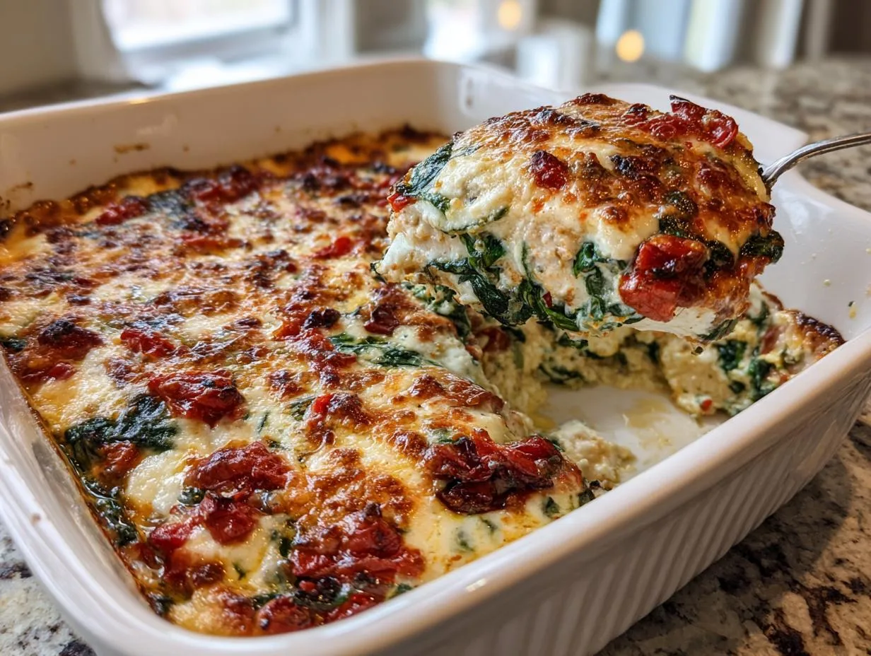 Tuscan Style Spinach Chicken Bake Ready in 35 Minutes