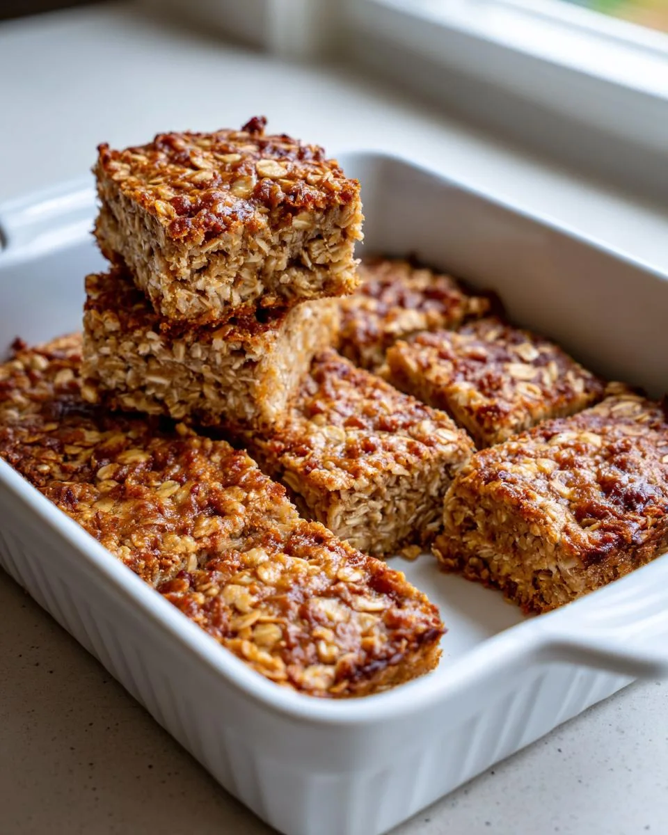 Almond Butter Oat Breakfast Squares Ready in 45 Minutes
