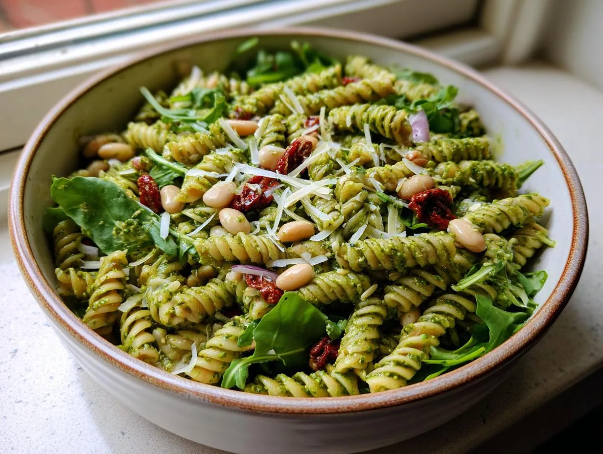 Arugula Lemon Pesto Pasta Salad Ready in 25 Minutes